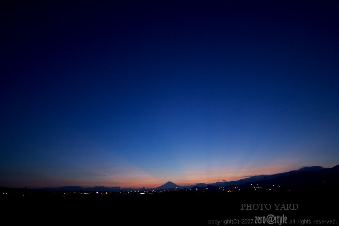 富士と夕景
