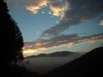 桐生桧杓山城で撮影した朝焼け