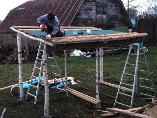 薪小屋作り01’2006.11.13