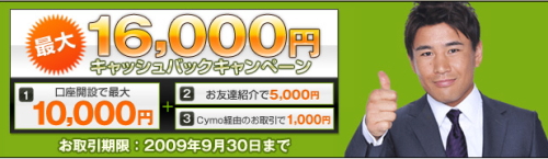 サイバーエージェントFX_最大16,000円キャッシュバック