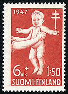 1947年発行フィンランド復十字シール