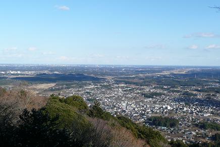 愛宕山神社からの眺望（水戸方面）